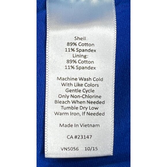 T By Talbots Womens Skort Athletic Skirt Short Large Heathered Blue Pockets - Picture 6 of 7